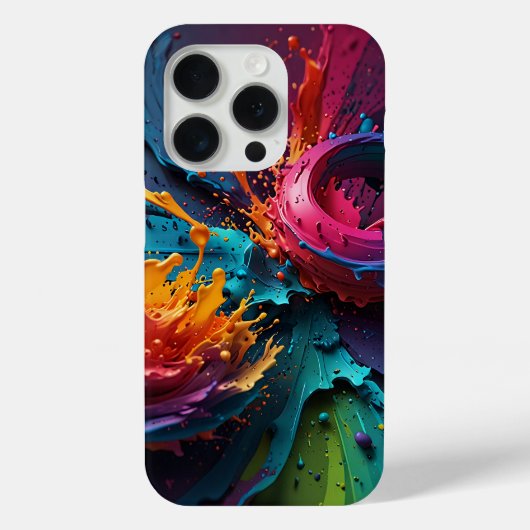 Levendige Abstracte Splash Art - Kleurrijke Paint  Case-Mate iPhone Case (Achterkant)