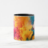 Levendige Abstracte Splash-Mok Mok (Midden)