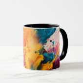 Levendige Abstracte Splash-Mok Mok (Voorkant rechts)
