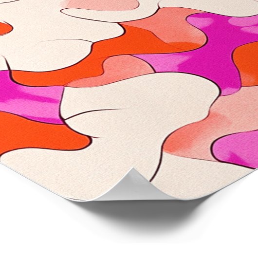 levendige Abstracte stroming Poster (Hoek)