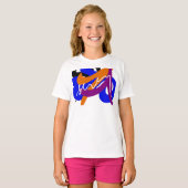 levendige Abstracte stroming T-shirt (Voorkant volledig)