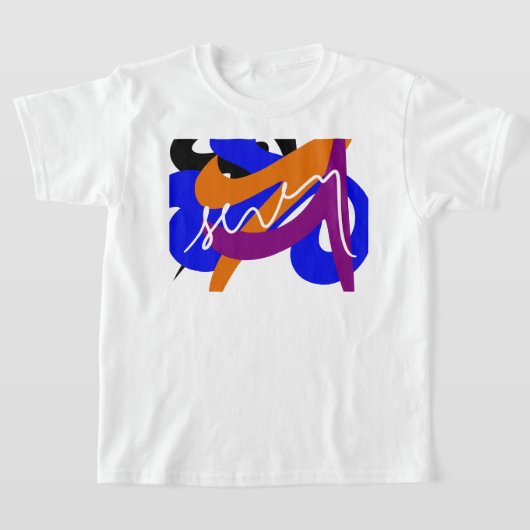 levendige Abstracte stroming T-shirt (Laagn)