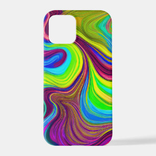 Levendige Abstracte Swirl iPhone Case - Neon Kleur 12 Pro Hoesje