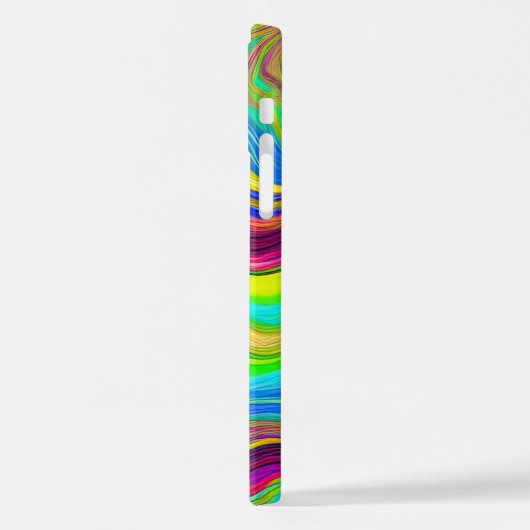Levendige Abstracte Swirl iPhone Case - Neon Kleur iPhone Hoesje (Linkerkant)