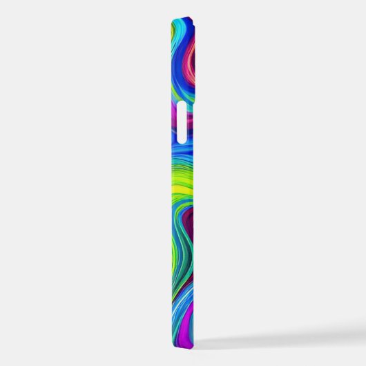 Levendige Abstracte Swirl iPhone Case - Neon Kleur iPhone Hoesje (Rechterkant)