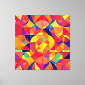 Levendige Abstracte symmetriearts Canvas Afdruk (Voorkant)