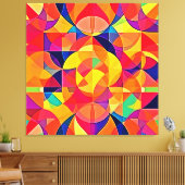 Levendige Abstracte symmetriearts Canvas Afdruk (Insitu (Woonkamer))