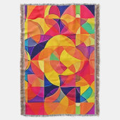 Levendige Abstracte symmetriearts Deken (Voorkant Verticaal)