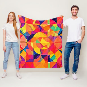 Levendige Abstracte symmetriearts Fleece Deken