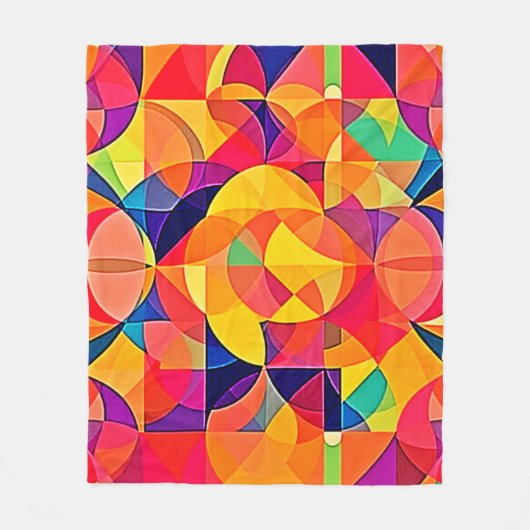 Levendige Abstracte symmetriearts Fleece Deken (Voorkant)