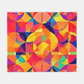 Levendige Abstracte symmetriearts Fleece Deken (Voorkant (Horizontaal))