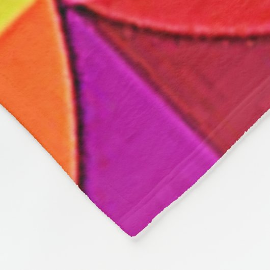 Levendige Abstracte symmetriearts Fleece Deken (Hoek)