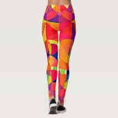 Levendige Abstracte symmetriearts Leggings (Achterkant)