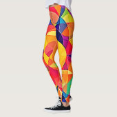 Levendige Abstracte symmetriearts Leggings (Links)