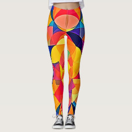 Levendige Abstracte symmetriearts Leggings