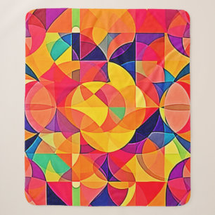Levendige Abstracte symmetriearts Sherpa Deken