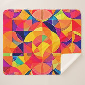 Levendige Abstracte symmetriearts Sherpa Deken (Voorkant (horizontaal))