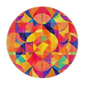 Levendige Abstracte symmetriearts Snijplank (Voorkant)