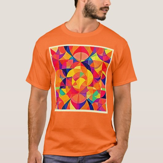 Levendige Abstracte symmetriearts T-shirt (Voorkant)