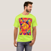 Levendige Abstracte symmetriearts T-shirt (Voorkant volledig)