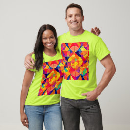 Levendige Abstracte symmetriearts T-shirt