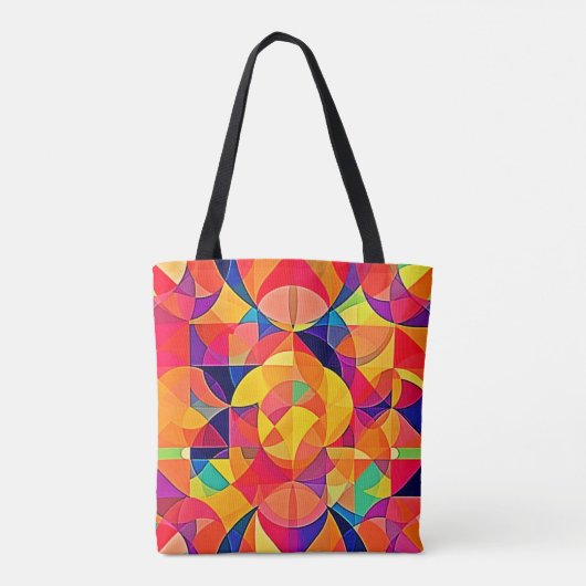 Levendige Abstracte symmetriearts Tote Bag (Achterkant)