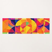 Levendige Abstracte symmetriearts Yogamat (Voorkant (horizontaal))