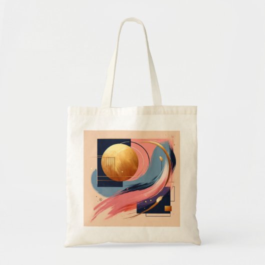 Levendige Abstracte Tote Tas - Krachtig Geometrisc (Voorkant)