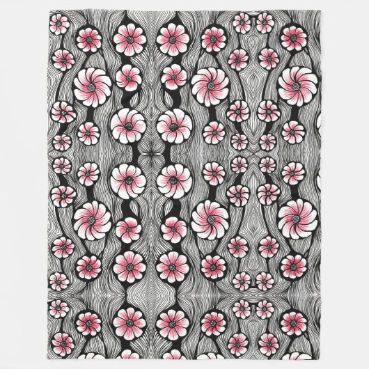 Levendige Abstracte Tribale Flow Fleece Dekbed Deken (Voorkant)