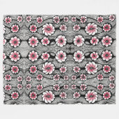 Levendige Abstracte Tribale Flow Fleece Dekbed Deken (Voorkant (Horizontaal))