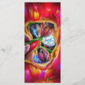 Levendige Abstracte Tulip Reflections Bladwijzer Menu (Achterkant)