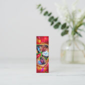 Levendige Abstracte Tulip Reflections Bladwijzer Mini Visitekaartje (Staand voorkant)