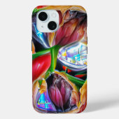 Levendige Abstracte Tulpenreflecties Case-Mate iPhone Case (Achterkant)