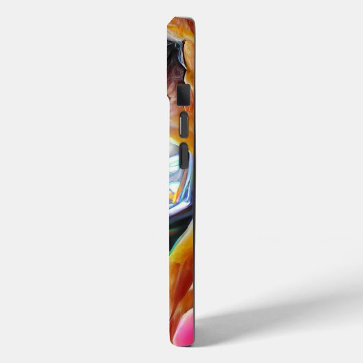 Levendige Abstracte Tulpenreflecties Case-Mate iPhone Case (Achterkant / Links)