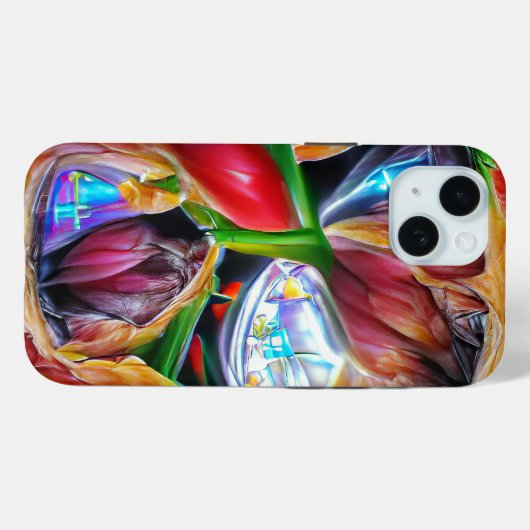 Levendige Abstracte Tulpenreflecties Case-Mate iPhone Case (Achterkant (horizontaal))
