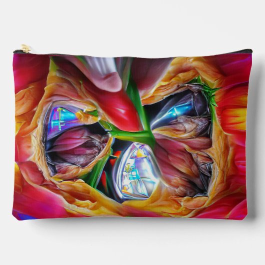 Levendige Abstracte Tulpenreflecties Etui (Voorkant)