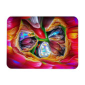 Levendige Abstracte Tulpenreflecties Magneet (Horizontaal)