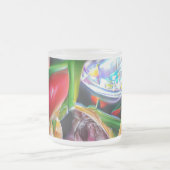 Levendige Abstracte Tulpenreflecties Matglas Koffiemok (Center)