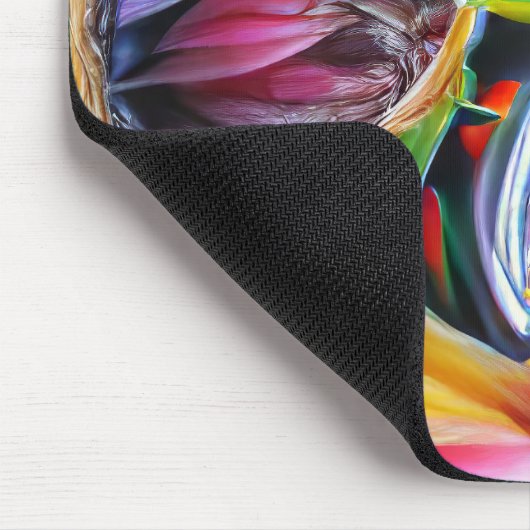 Levendige Abstracte Tulpenreflecties Muismat (Hoek)