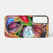 Levendige Abstracte Tulpenreflecties Samsung Galaxy Hoesje (Achterkant horizontaal)