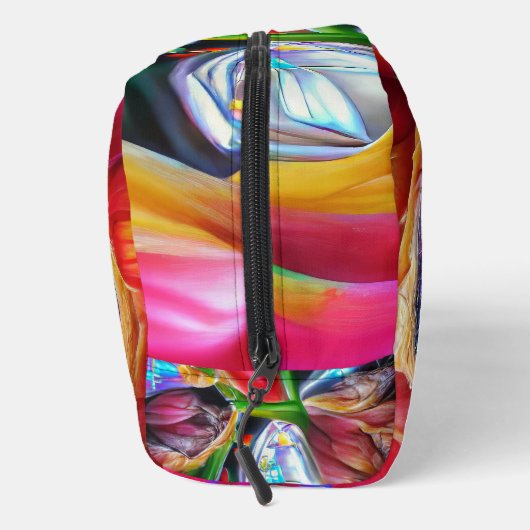 Levendige Abstracte Tulpenreflecties Toilettasje (Rechts)