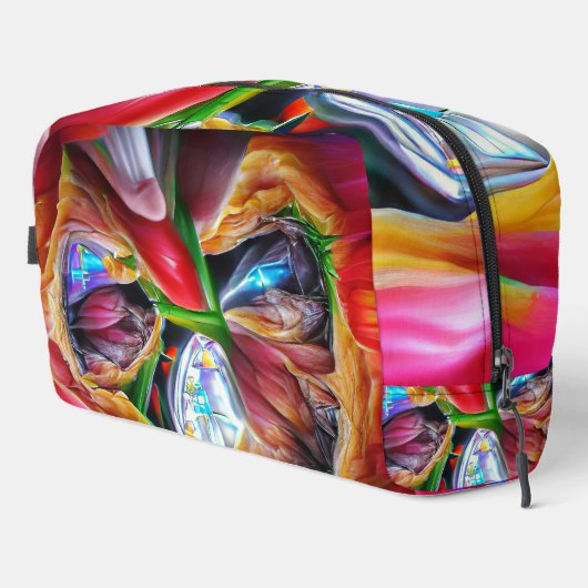 Levendige Abstracte Tulpenreflecties Toilettasje (Rechterhoek)