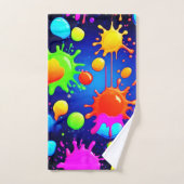 Levendige Abstracte verfexplosie Bad Handdoek (Handdoek)