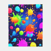 Levendige Abstracte Verfexplosie Fleece Deken (Voorkant)