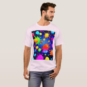 Levendige Abstracte verfexplosie T-shirt (Voorkant volledig)