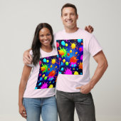 Levendige Abstracte verfexplosie T-shirt (Unisex)