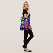 Levendige Abstracte verfexplosie Tote Bag (Op model)