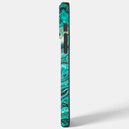 Levendige Abstracte verfstroom Blauwgroen groene a Case-Mate iPhone Case (Achterkant / Links)