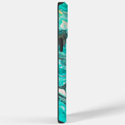 Levendige Abstracte verfstroom Blauwgroen groene a Case-Mate iPhone Case (Achterkant / Rechts)