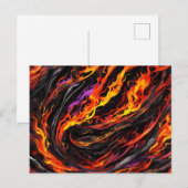 Levendige Abstracte vlam Briefkaart (Voorkant / Achterkant)